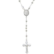 Load image into Gallery viewer, Sterling Silver Lady Of Guadalupe Bead Rosary Necklace