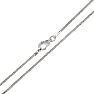 Sterling Silver Italian Snake 1mm 8 Side Diamond Cut Chain