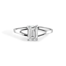 Load image into Gallery viewer, Sterling Silver Rhodium Plated Diamond Cut Birthstone Ring