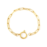 Stelluxe Stainless Steel Gold Color PVD Carpet Embossed Long Cross Chain Bracelet
