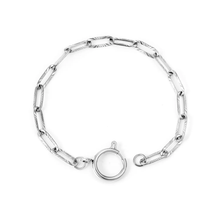 Load image into Gallery viewer, Stelluxe Stainless Steel Color PVD Carpet Embossed Long Cross Chain Bracelet