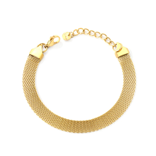 Load image into Gallery viewer, Stelluxe Stainless Steel Round Tail Plate Flat Mesh Bracelet