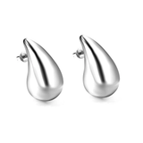 Stelluxe Stainless Steel Color PVD 20mm Spring Drop Oval Earrings