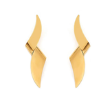 Stelluxe Stainless Steel Gold Color PVD Twisted Knot Stud Earrings