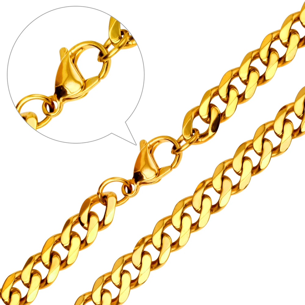 Stainless Steel Gold Color PVD Hexagonal Grinding Chain