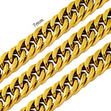 Stainless Steel Gold Color PVD Solid Color Long Necklace
