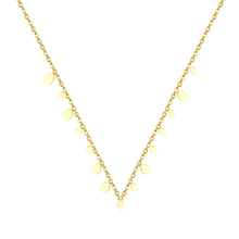 Load image into Gallery viewer, Stelluxe Stainless Steel Gold Color PVD Water Drop Pendant Necklace