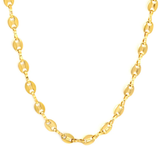 Tresoli Stainless Steel Gold Color PVD Coffee Bean Chain