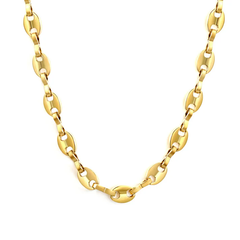 Tresoli Stainless Steel Gold Color PVD Pig Nose Necklace