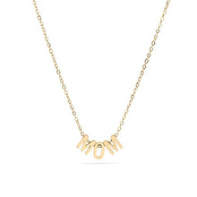Load image into Gallery viewer, Stelluxe Stainless Steel Gold Color PVD Mom Necklace