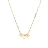 Stelluxe Stainless Steel Gold Color PVD Mom Necklace