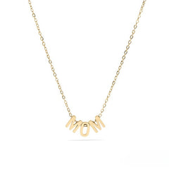 Stelluxe Stainless Steel Gold Color PVD Mom Necklace