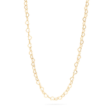 Tresoli Stainless Steel Gold Color PVD Heart Chain Necklace