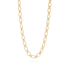 Load image into Gallery viewer, Tresoli Stainless Steel Gold Color PVD Hammered Oval Chain Necklace