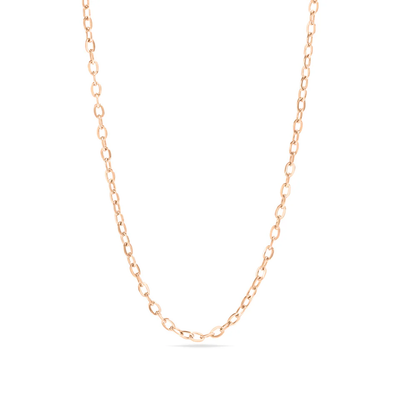 Tresoli Stainless Steel Gold Color PVD Coated Loop Or Cable Chain Necklace