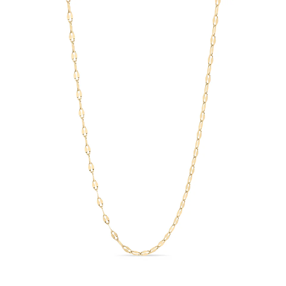 Stainless Steel Gold Color PVD Lip Chain Necklace