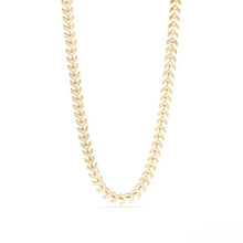 Load image into Gallery viewer, Tresoli Stainless Steel Gold Color PVD Chevron Chain Necklace