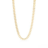 Tresoli Stainless Steel Gold Color PVD Chevron Chain Necklace