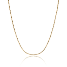 Load image into Gallery viewer, Tresoli Stainless Steel Gold Color PVD Twisted Round Link Chain Necklace