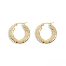 Load image into Gallery viewer, Stelluxe Stainless Steel Gold Color PVD Chunky Hoop Earrings
