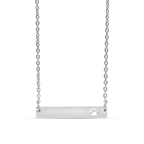 Stelluxe Stainless Steel Color PVD Blank Cutout Paw Print Bar Necklace