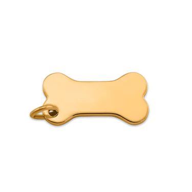 Stainless Steel Gold Color PVD Dog Bone Pendant