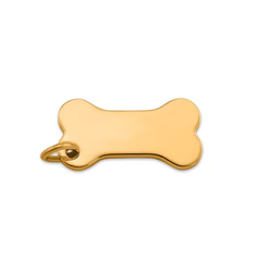 Tresoli Stainless Steel Gold Color PVD Dog Bone Pendant