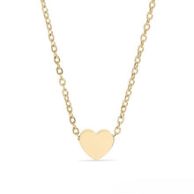 Load image into Gallery viewer, Stelluxe Stainless Steel Gold Color PVD Mini Heart Necklace