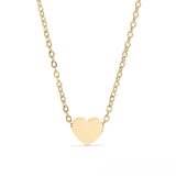 Stelluxe Stainless Steel Gold Color PVD Mini Heart Necklace