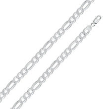 Load image into Gallery viewer, Sterling Silver High Polished Figaro 220-8.9mm Bracelet