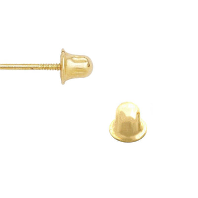 14k Yellow Gold 1 pair Screw Back Earring Backing