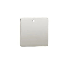 Load image into Gallery viewer, Sterling Silver Engravable Square Tag Charm Pendant-18MM
