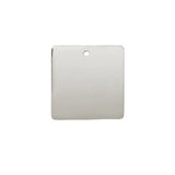 Sterling Silver Engravable Square Tag Charm Pendant-18MM