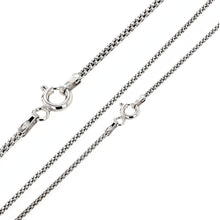 Load image into Gallery viewer, Italian Sterling Silver Rhodium Popcorn Chain 160- 1.4mm with Spring Clasp Closure