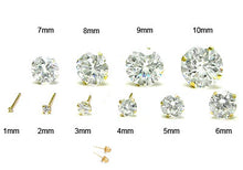 Load image into Gallery viewer, (Pack of 12)14K Yellow Gold Round Cubic Zirconia Stud Earring Set on High Quality Stamping Setting and Screw Back Post