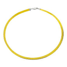 Load image into Gallery viewer, Italian Sterling Silver 4mm Reversible Omega Hammered Necklace
