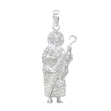 Load image into Gallery viewer, Sterling Silver Saint Jude Thaddeus W CZ Pendant