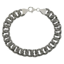 Load image into Gallery viewer, Sterling Silver High Polished and Engraved Reversible Curb Bracelet