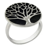 Sterling Silver Tree Of Life Adjustable Ring