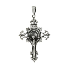 Load image into Gallery viewer, Sterling Silver Oxidized Gothic Crucifix Cross Pendant