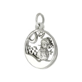 Sterling Silver High Polished Laser-Cut Snowman Pendant