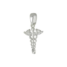 Load image into Gallery viewer, Sterling Silver D/C Medical Symbol Pendant