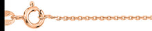 Load image into Gallery viewer, Italian Sterling Silver Rose Gold Diamond Cut Anchor Chain 030-1.1mm with Spring Ring Clasp