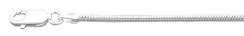 Italian Solid Sterling Silver Round Snake Chain 050 -1.9mm Elegant Nickel Free Necklace with Lobster Claw Clasp Closure