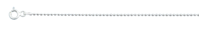 Sterling Silver Italian Solid Classy Round Bead/Ball Chain 120 - 1.2mm Nickel Free Necklace with Spring Ring Clasp Closure