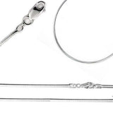 Sterling Silver Italian SolidRound Omega Chain 120 - 1.2mm Luxurious Nickel Free Necklace with Lobster Claw Clasp Closure
