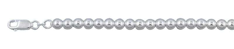 Sterling Silver Italian Solid Stylish Hollow Round Bead/Ball Chain 5mm Nickel Free Necklace with Lobster Claw Clasp Closure
