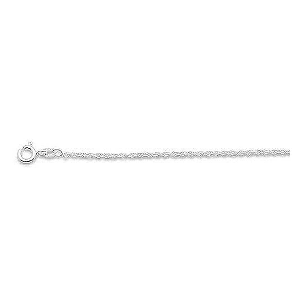 Italian Sterling Silver Loose Rope Chain 025 1.2mm with Spring Ring Clasp Closure