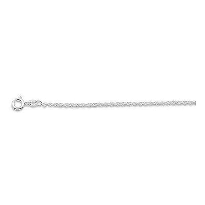 Italian Sterling Silver Loose Rope Chain 025 1.2mm with Spring Ring Clasp Closure