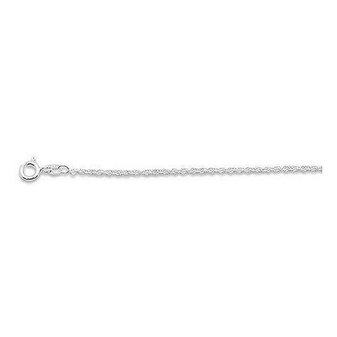 Italian Sterling Silver Loose Rope Chain 025 1.2mm with Spring Ring Clasp Closure